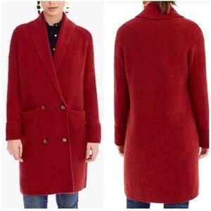 J. Crew double breasted wool alpaca blend supersoft yarn cardigan coat Large